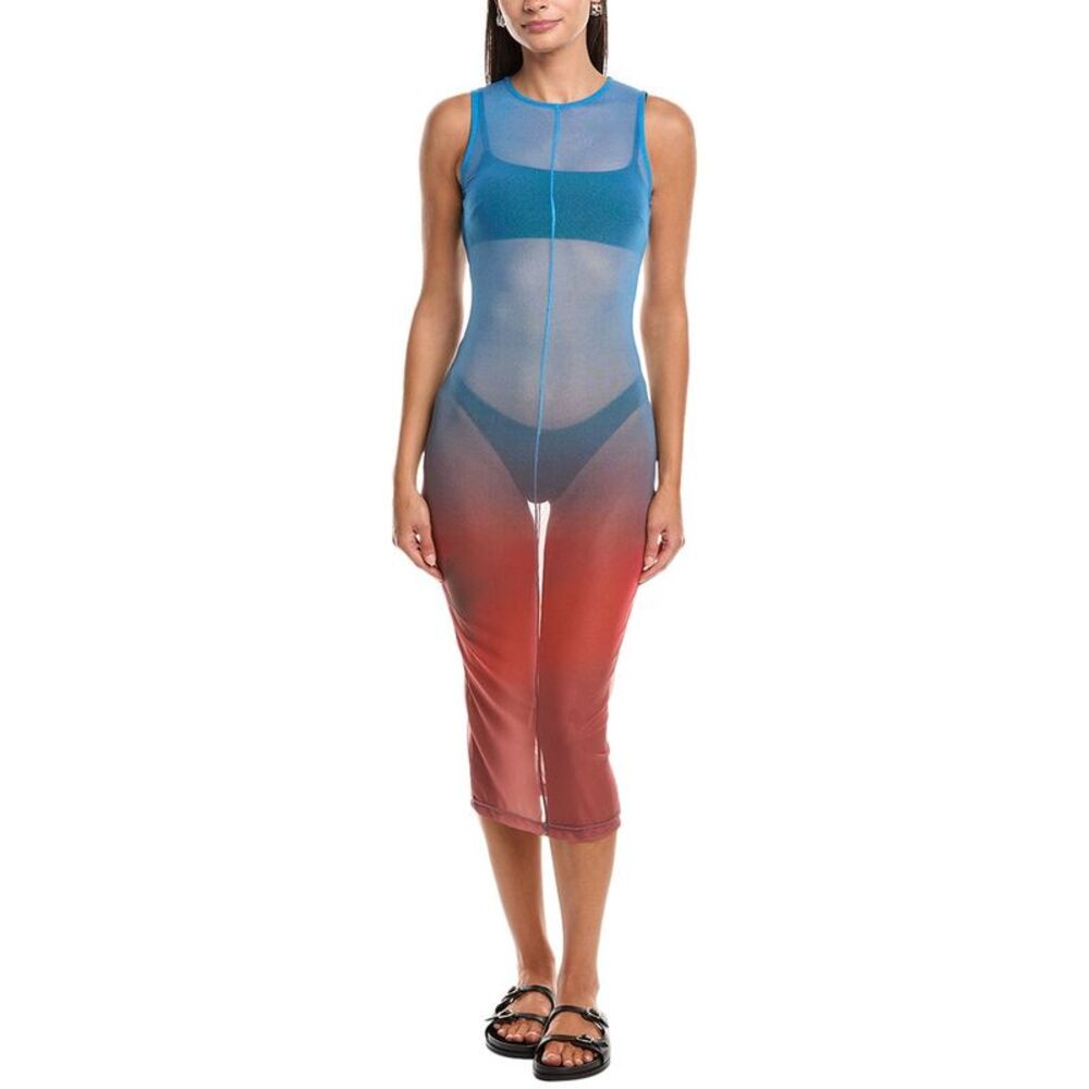 Haight Womens  Taiane Mesh Dress, Red